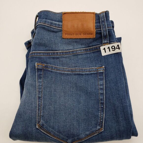 J Crew Point Sur Jeans Womens 27T Blue High Rise Flare Leg Distressed Denim - Picture 15 of 15